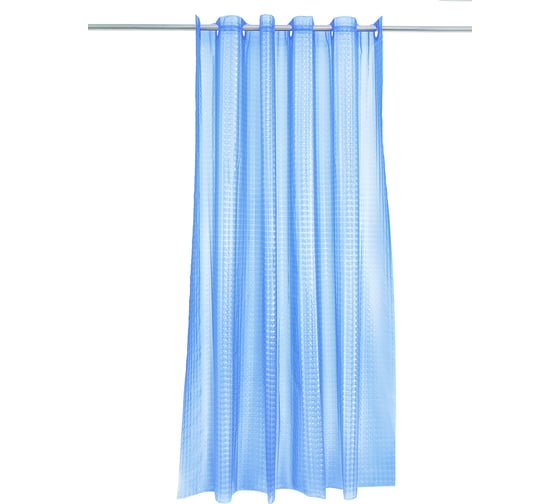 Штора для ванной комнаты Bath Plus 3D голубой, 180х200 NFD-3D-blue