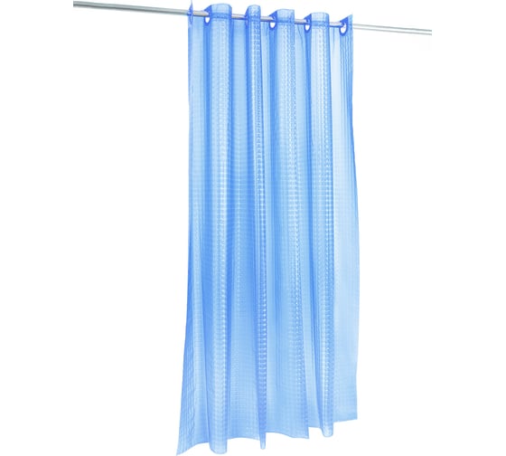 Штора для ванной комнаты Bath Plus 3D голубой, 180х200 NFD-3D-blue