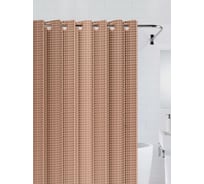 Штора для ванной комнаты Bath Plus 3D коричневый, 180х200 NFD-3D-brown