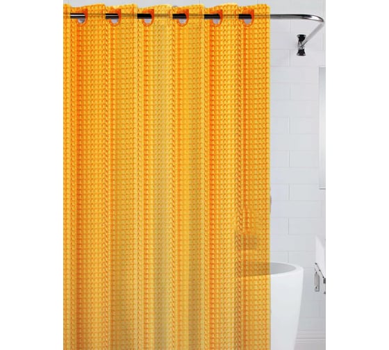 Штора для ванной комнаты Bath Plus 3D оранжевый, 180х200 NFD-3D-orange