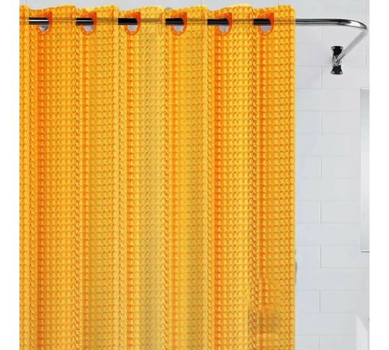 Штора для ванной комнаты Bath Plus 3D оранжевый, 180х200 NFD-3D-orange