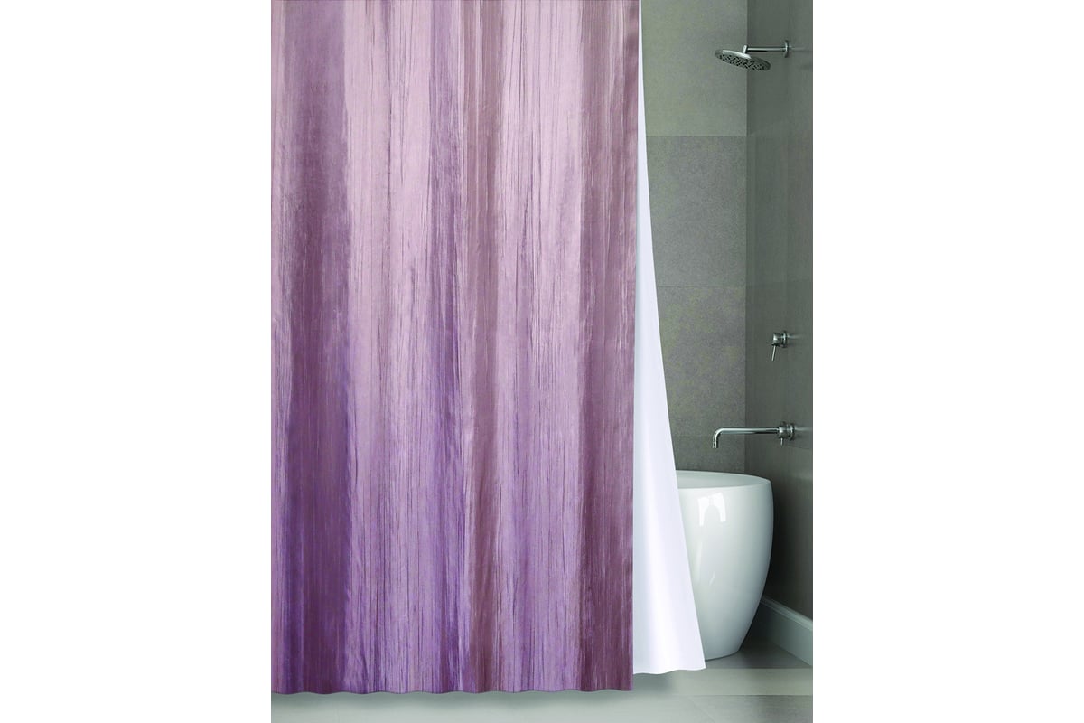 Штора для ванной комнаты Bath Plus Органза двухслойная, 180х200 ...