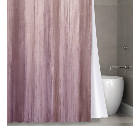 Штора для ванной комнаты Bath Plus Органза двухслойная, 180х200, розовый NO WSV 023