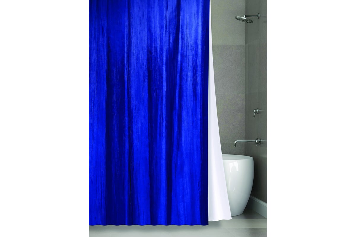 Штора для ванной комнаты Bath Plus Органза двухслойная, 180х200, темно ...