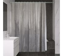 Штора для ванной комнаты Bath Plus Органза двухслойная, 180х200, серый NO WSV 030