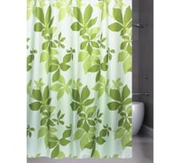 Штора для ванной комнаты Bath Plus CHESTNUT LEAF зеленый, 180х200 DS3007