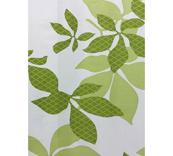 Штора для ванной комнаты Bath Plus CHESTNUT LEAF зеленый, 180х200 DS3007