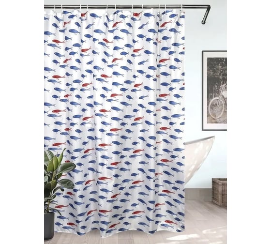 Штора для ванной комнаты Bath Plus 180х180 Fishes multi ch1953 1