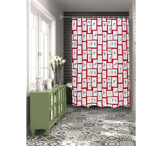 Штора для ванной комнаты Bath Plus 180х200 Birds Photo Frames птички ch15140 1