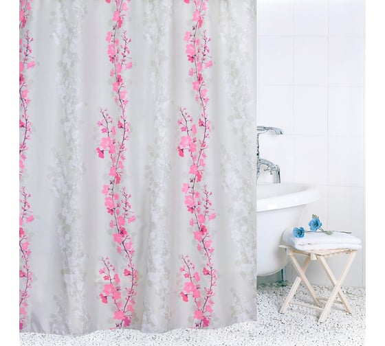 Штора для ванной комнаты Bath Plus 180х200 Blossom Falling розовый ch14036/1 1