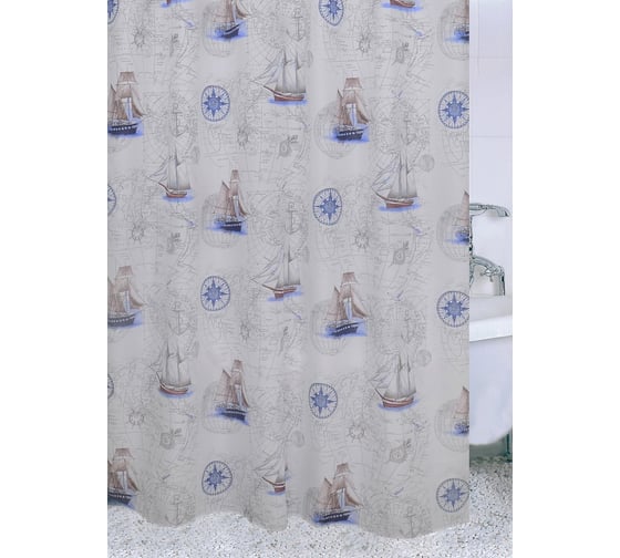 Штора для ванной комнаты Bath Plus 180х200 Blue boats ch17049
