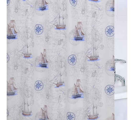 Штора для ванной комнаты Bath Plus 180х200 Blue boats ch17049