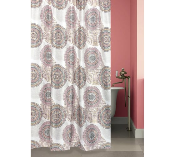 Штора для ванной комнаты Bath Plus 180х200 Etno4 red ch17193