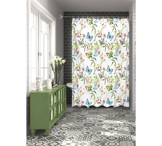 Штора для ванной комнаты Bath Plus 180х200 Flying Garden мульти ch14041
