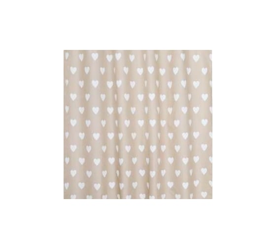 Штора для ванной комнаты Bath Plus 180х200 Hearts бежевый ch14164