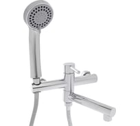 Смеситель для ванны RAIN прямой излив 18см, душ. набор, картридж 25мм, латунь, хром 561-335