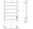 Полотенцесушитель MIXLINE CAPELLA 80x50 таймер, 253 Вт, 6 перекладин электрический ГРАФИТ 557647 5