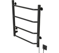 Полотенцесушитель MIXLINE MIRA 60x50 таймер, 201 Вт, 4 перекладины электрический ГРАФИТ 557649