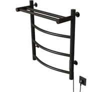 Полотенцесушитель MIXLINE CAPELLA 60x50 таймер, 251Вт, 3 перекладины + ПОЛКА электрический ЧЕРНЫЙ 557156