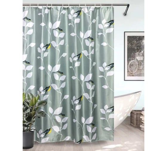 Штора для ванной комнаты Bath Plus 180х200 Martlet серый ch15004