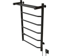 Полотенцесушитель MIXLINE MIRA 80x50 таймер, 336 Вт, 5 перекладин + ПОЛКА электрический ГРАФИТ 557651
