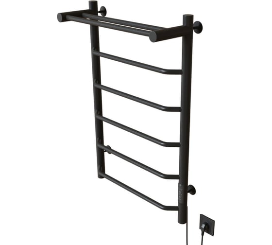 Полотенцесушитель MIXLINE MIRA 80x50 таймер, 336 Вт, 5 перекладин + ПОЛКА электрический ГРАФИТ 557651 1