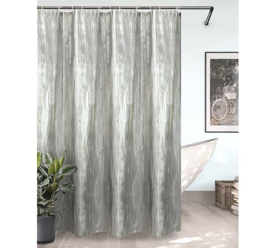 Штора для ванной комнаты Bath Plus 180х200 Nordic2 grey ch1851 1