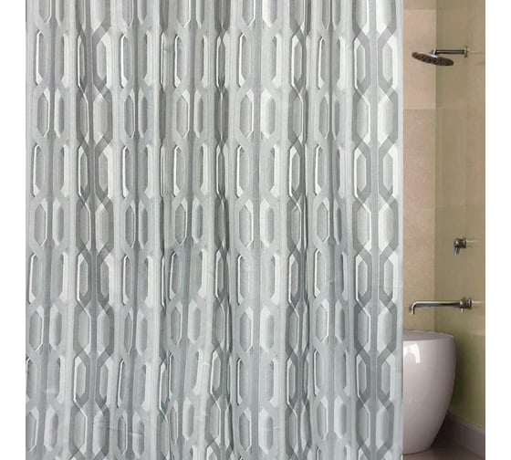 Штора для ванной комнаты Bath Plus 180х200 Nordic1 grey ch1843