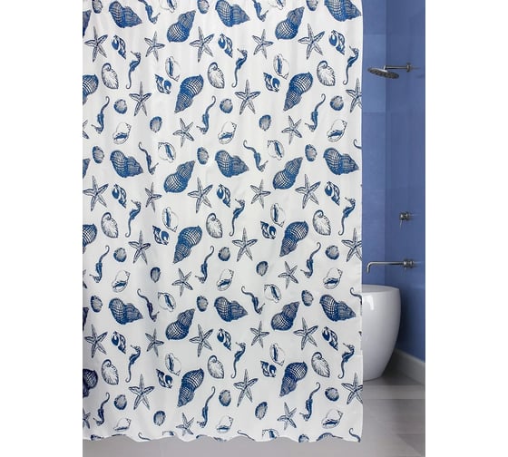 Штора для ванной комнаты Bath Plus 180х200 Ocean синий ch15060