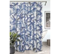 Штора для ванной комнаты Bath Plus 180х200 Palm Leaf blue ch21283