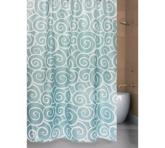 Штора для ванной комнаты Bath Plus 180х200 Snail Blue ch1366/0