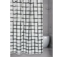 Штора для ванной комнаты Bath Plus 180х200 Squares black ch18116