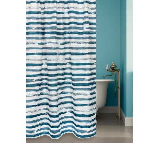 Штора для ванной комнаты Bath Plus 180х200 Stripes blue ch18128