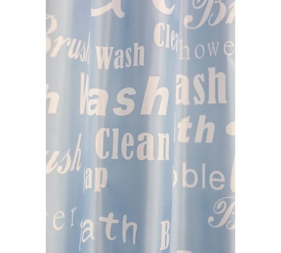 Штора для ванной комнаты Bath Plus 180х180 Blue Font blue ch15061