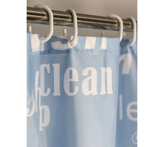 Штора для ванной комнаты Bath Plus 180х180 Blue Font blue ch15061