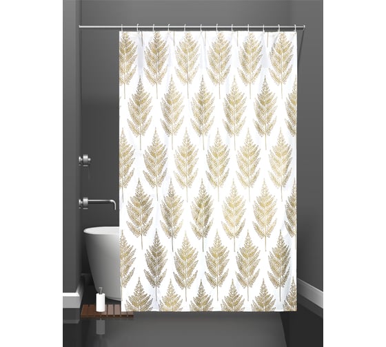 Штора для ванной комнаты Bath Plus 180х180 Fur-tree beige ch21037-1