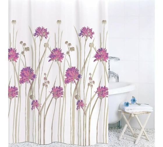 Штора для ванной комнаты Bath Plus 180х180 Flowers Pink ch16007/2 1