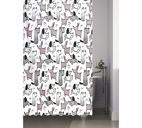 Штора для ванной комнаты Bath Plus 180х180 CUTE PUPPY мульти ch-21296