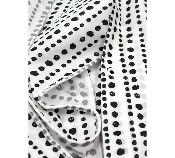 Штора для ванной комнаты Bath Plus 180х180 Dots Rhythm black ch-21302