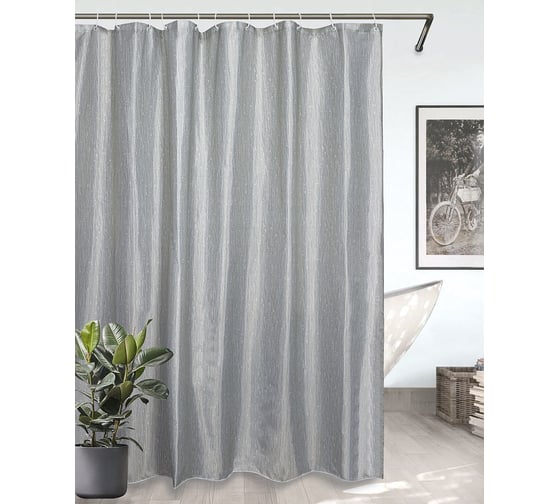 Штора для ванной комнаты Bath Plus 180х180 DRIZZLE grey ch-21292