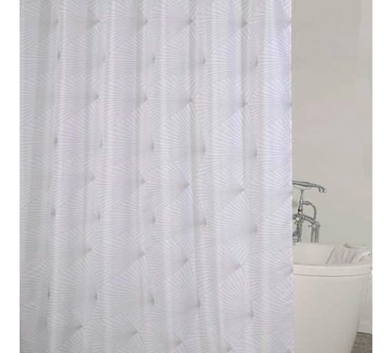 Штора для ванной комнаты Bath Plus 180х180 FAN ART light grey ch-21271