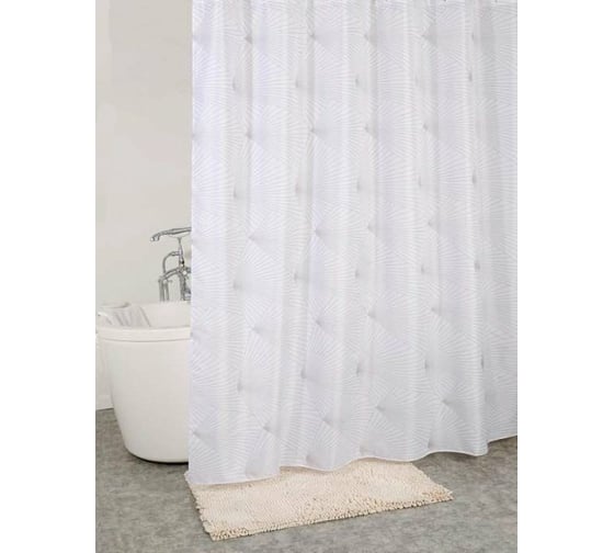 Штора для ванной комнаты Bath Plus 180х180 FAN ART light grey ch-21271