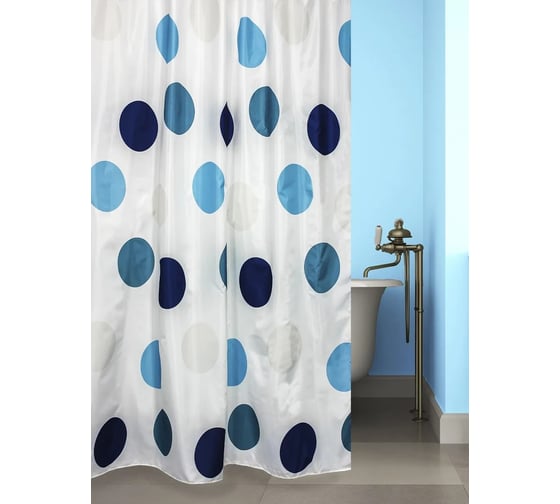 Штора для ванной комнаты Bath Plus 180х180 FANCY DOTS blue ch-21285