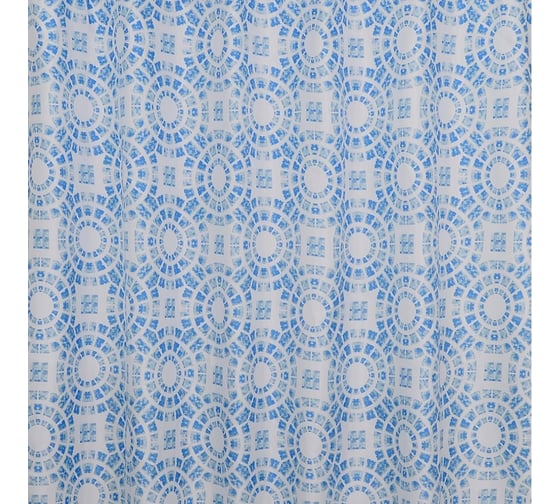Штора для ванной комнаты Bath Plus 180х200 Circle Light Blue ch15100