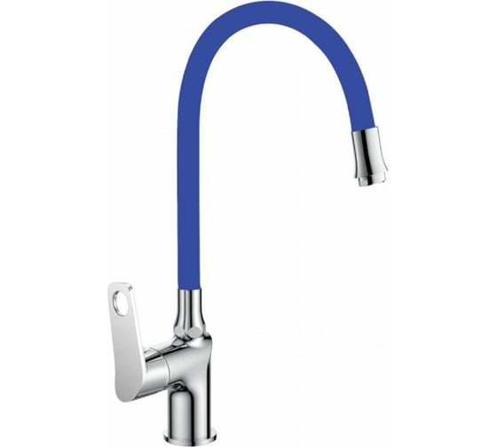 Смеситель для кухни с гибким изливом OUTE из латуни, цвет синий T30293B-3 1