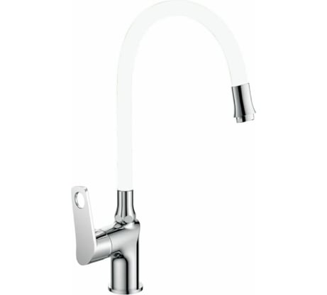 Смеситель для кухни с гибким изливом OUTE из латуни, цвет белый T30293B