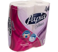 Бумажные полотенца PAPIA DELUXE 4 слоя, 2 рулона 1/2 листа 1015031447 1015031524
