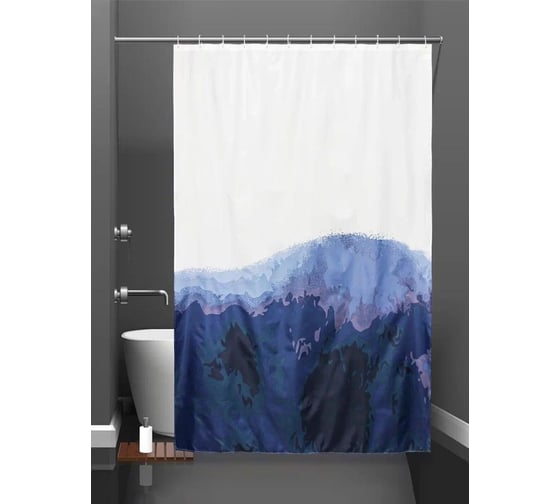 Штора для ванной комнаты Bath Plus 180х200 Blue blotch ch21059