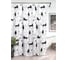 Штора для ванной комнаты Bath Plus 180х180 Little Black Cat бело-черный ch-12256 1