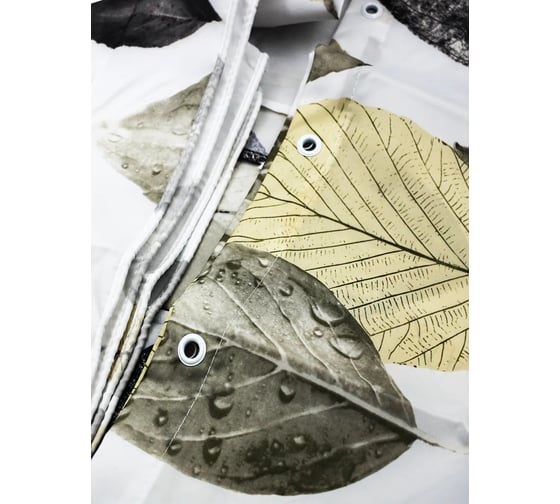 Штора для ванной комнаты Bath Plus 180х180 LEAF STORY беж/серый ch-21261